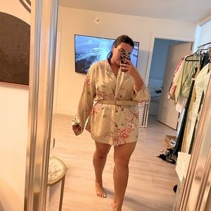 Double breasted floral blazer